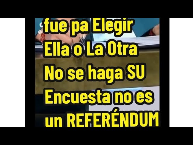 2/6/24 fue pa Elegir Ella o La Otra Nahh LOPEZ-Encuesta no ES REFERÉNDUM Tons Hoy SI DECIDIMOS todos
