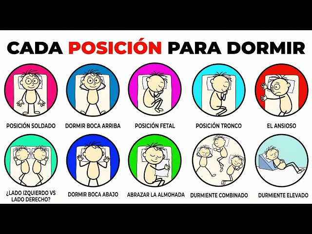 Explicación de todas las posturas para dormir y sus efectos.