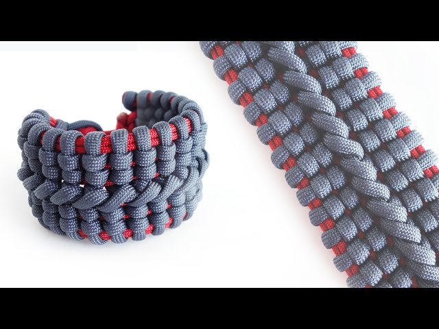 How to Make the Wide Bane's Cuff Paracord Bracelet Tutorial | Knot and Loop Style