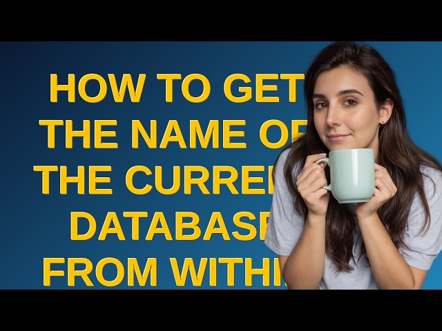 Dba: How to get the name of the current database from within PostgreSQL?