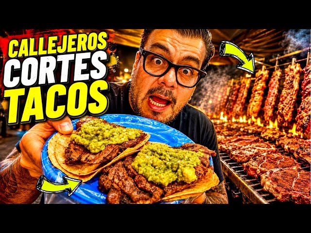 Rib Eye, Picana y New York.. únicos TACOS CALLEJEROS de CORTES 🌮
