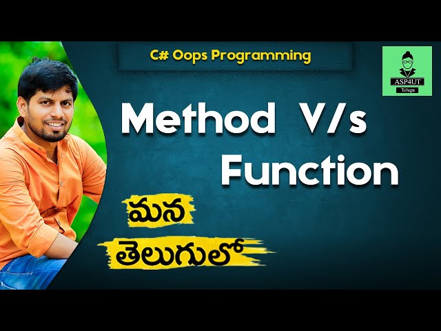 Method Vs Function Explained In Telugu | #asp4ut  #teluguprogramming #oopsintelugu