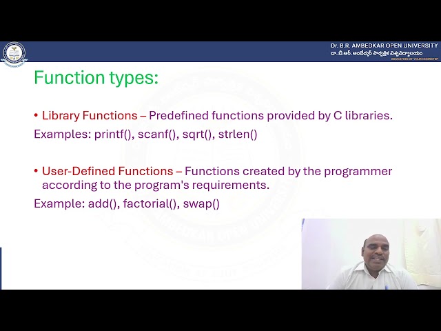 Programming with C & C++ : Unit -5 Functions Part 1