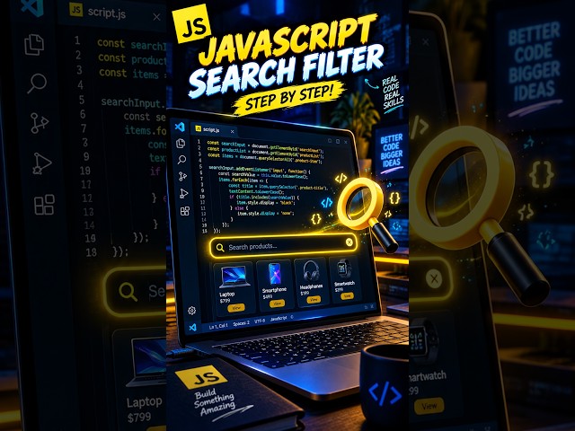 Create Search Filter in JavaScript in 30 Seconds! 🚀🔥