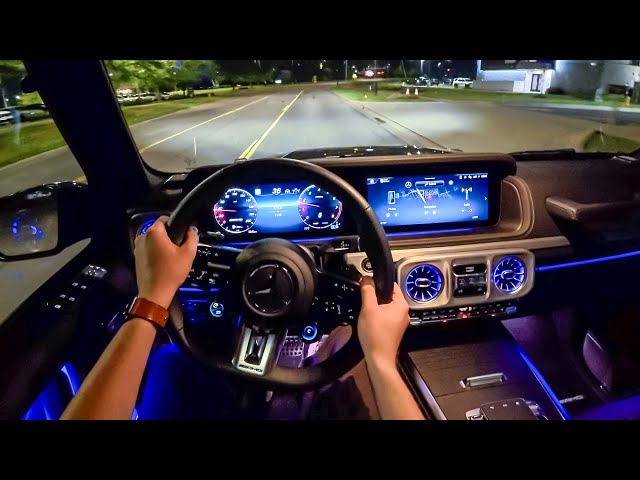 2025 Mercedes-AMG G63 - POV Night Drive (Binaural Audio)