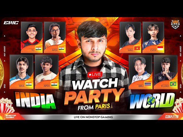 EWC GRP STAGE DAY-1 WATCH PARTY FROM PARIS 🤯 || Let's Gooo Team INDIA 🇮🇳         #nonstopgaming