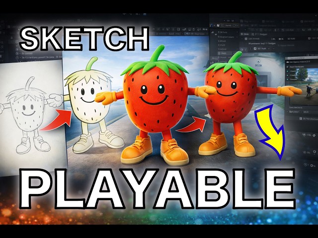 I Turned a Pencil Sketch Into a Playable Game Character in Unity