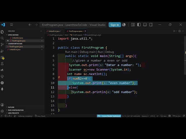 Simple Java Program to Check Even or Odd Number for Beginners #beginners #programming #java #easy