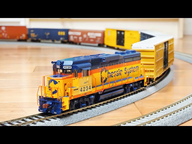Chessie HO Scale GP30M TTX Boxcar Unboxing