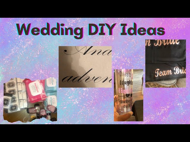 DIY WEDDING IDEAS! CUSTOM TUMBLERS & BAGS, FAN PROGRAMS & MORE. #weddinggiftideas #weddingdiy