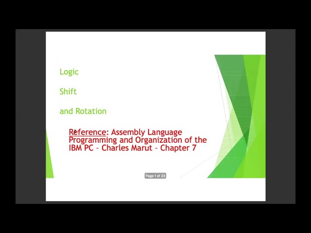 Shift and Rotate Instructions in Assembly - Microprocessor Class - Online Class for JnU - (Bangla)