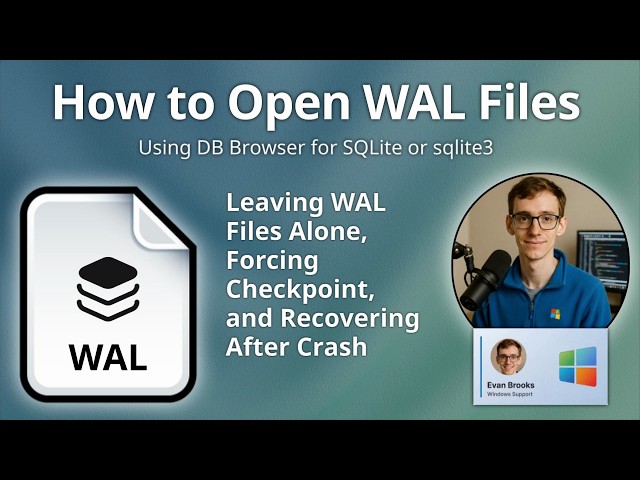 How to Open WAL Files (SQLite Write-Ahead Log)