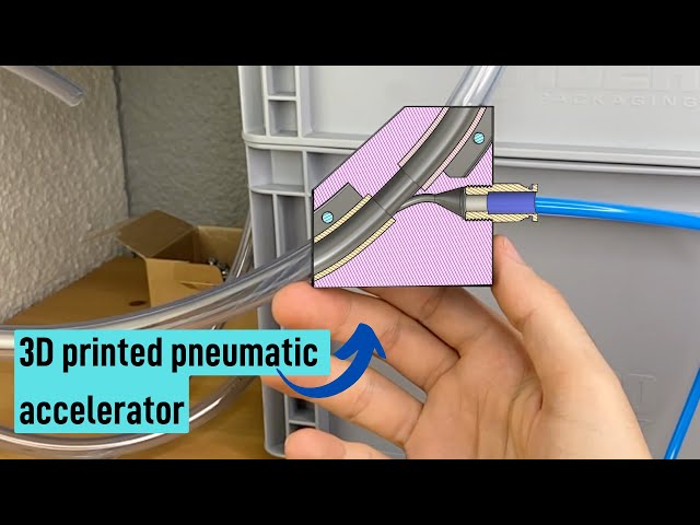 A pneumatic accelerator for screws - 3d printed automation #004