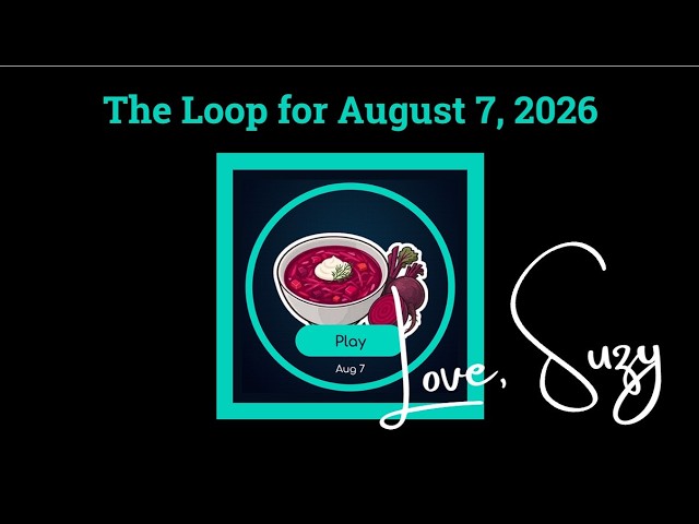 The Loop: Everything is connected. Join me as I attempt to complete the Loop for August 7, 2026!