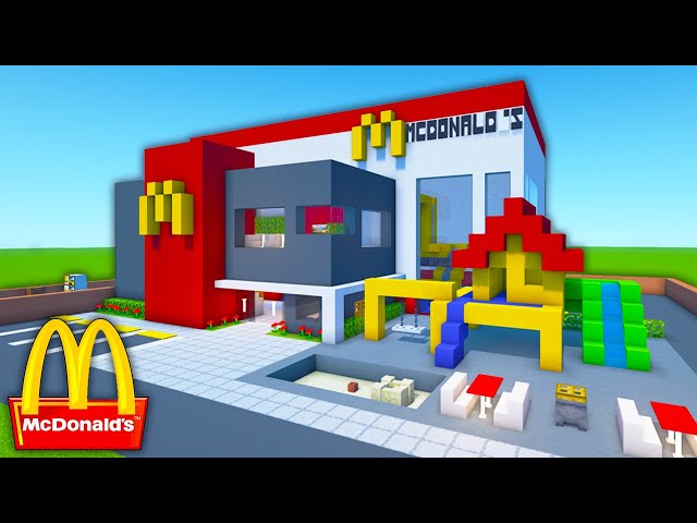 Minecraft Tutorial: How To Make A Modern McDonalds PlayPlace "Mega Mcdonalds"