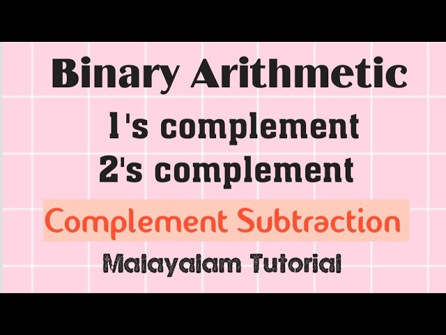 Binary Complements | 1's & 2's Complements | Algebra | Subtraction