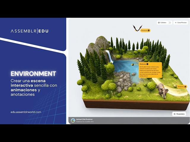 Assemblr EDU | Crear una escena interactiva sencilla con animaciones y anotaciones