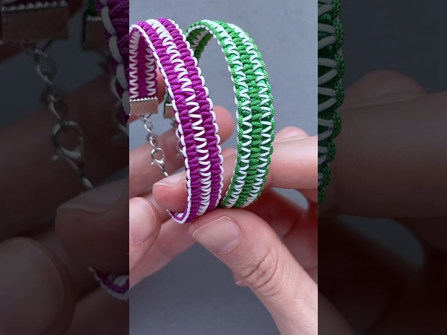 This Bracelet Looks Amazing in Any Color 💜 #bracelet #macrame #macrametutorial #braceletmaking
