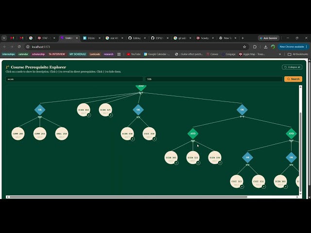 TAMU Course Prerequisite Viewer Demo