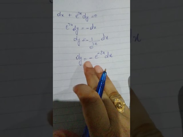Separation of variable|differential equation 