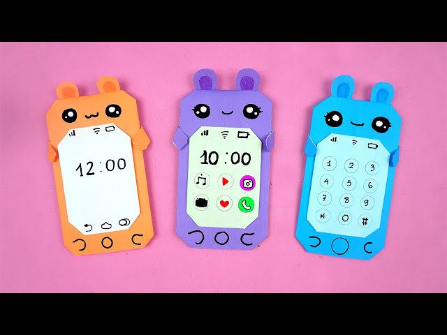 Basteln mit papier: Telefon aus papier - Telefon basteln |  DIY Bastelideen
