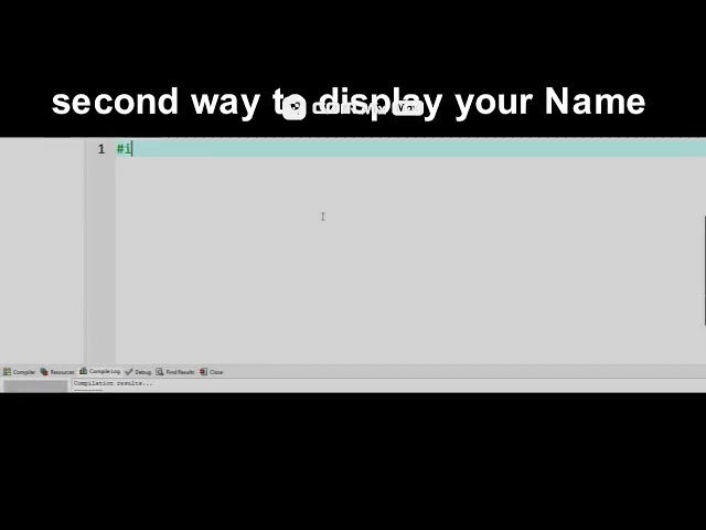 Basic c++ coding ||  How to display your name using Dev c++