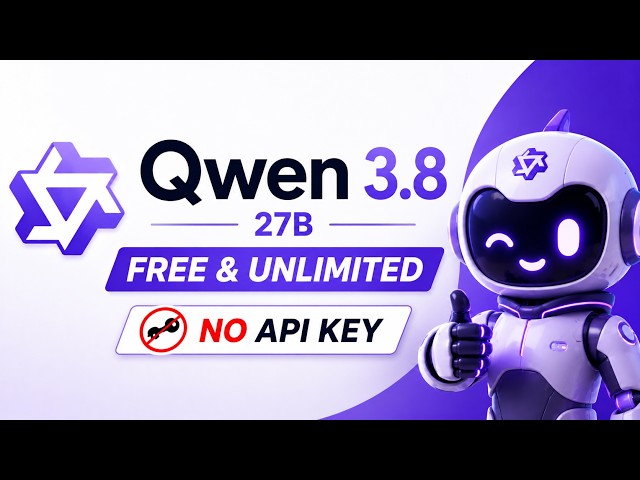 Use Qwen 3.8 27B FREE & Unlimited — No API Key Required!