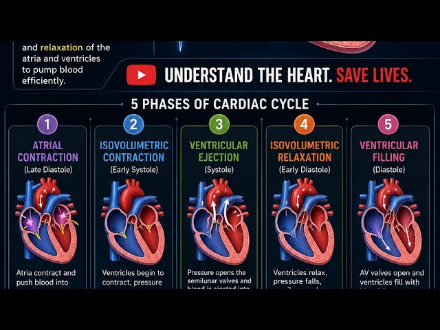 Cardiac cycle and it’s phases 