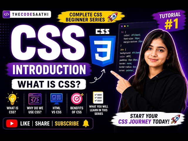 CSS Tutorial #1 | Introduction to CSS in Hindi | What is CSS? | Complete CSS Course for Beginners