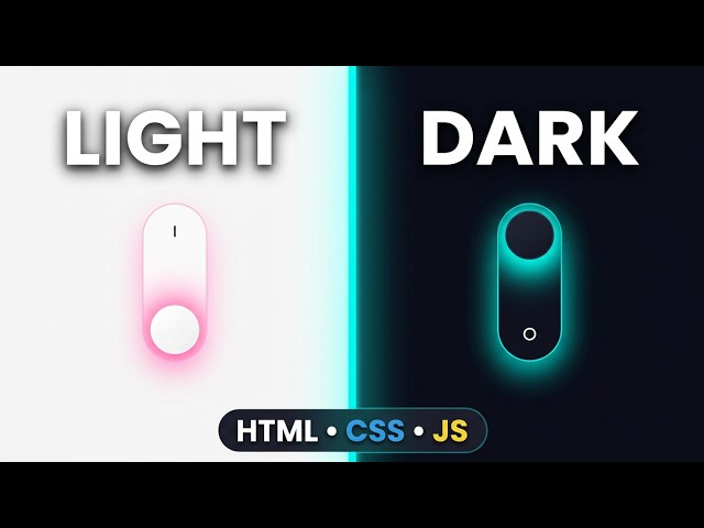 Build a Premium Dark Mode Toggle with HTML CSS & JavaScript | Smooth Animation