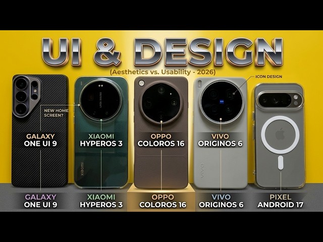 One UI 9 vs HyperOS 3 vs ColorOS 16 vs OriginOS 6 vs Android 17: The Ultimate 2026 UI Showdown!