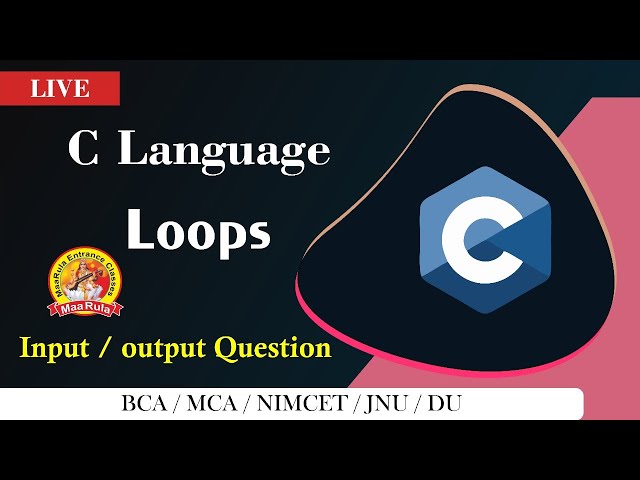 C-Language Part#04||Loops||MCA Entrance||BCA||BSc.