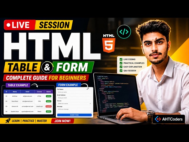 HTML Introduction Live Session 🔴 | Learn HTML & Web Development From Zero | Beginner Friendly