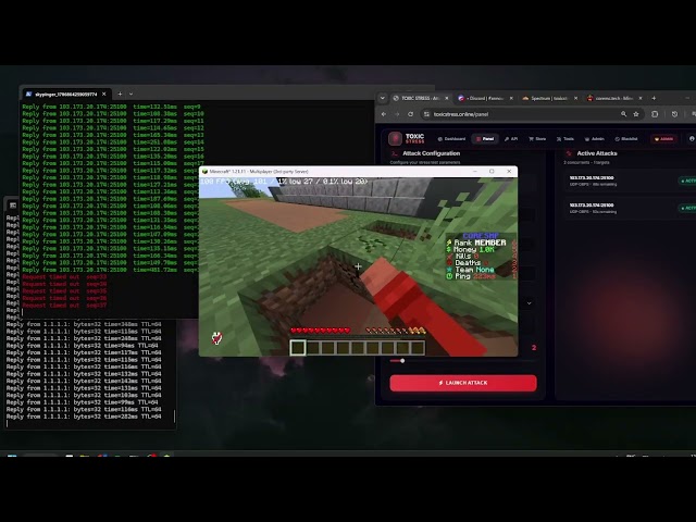 crashing a shit mc server with Toxic stresser | best stresser 2026 | Toxic stresser