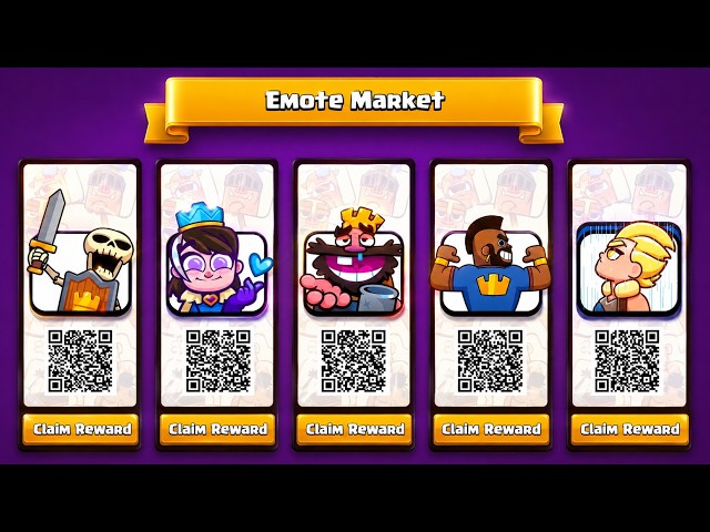 All Free Emotes Available in Clash Royale Right Now!!