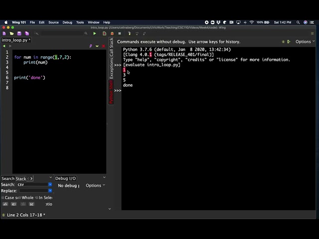 for-loop Using range Function