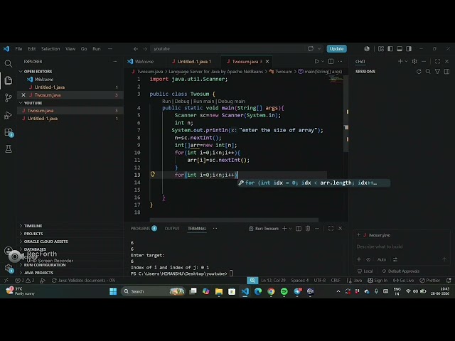 Solving Two Sum Problem in Java | LeetCode #1 | DSA Journey 💻