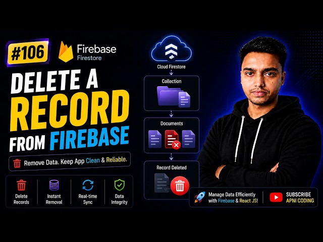#106 Delete a Document From Firebase | Firebase Tutorial | Firebase with React JS