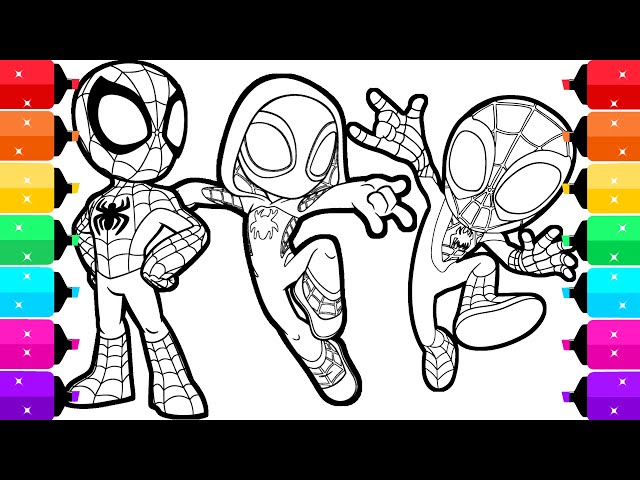 Coloring Marvels Spidey and his Amazing Friends Superhero Coloring Page
