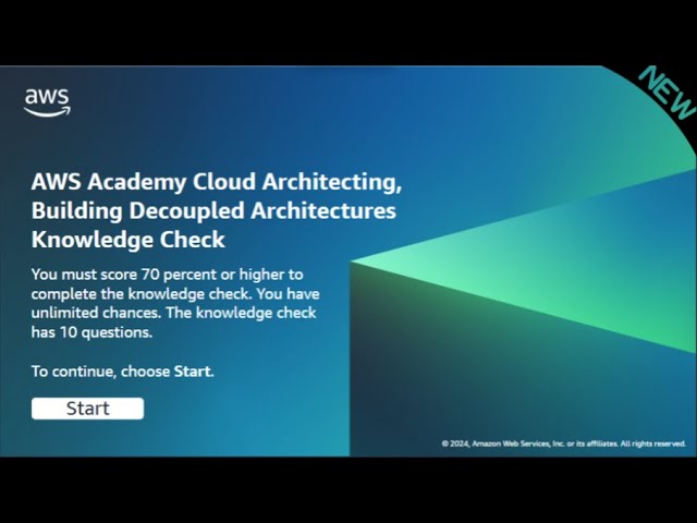 Module 13 Knowledge Check Answers | AWS CLOUD ARCHITECTING | UPDATED