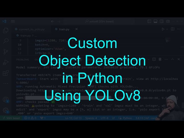 Custom object detection in Python using YOLOv8