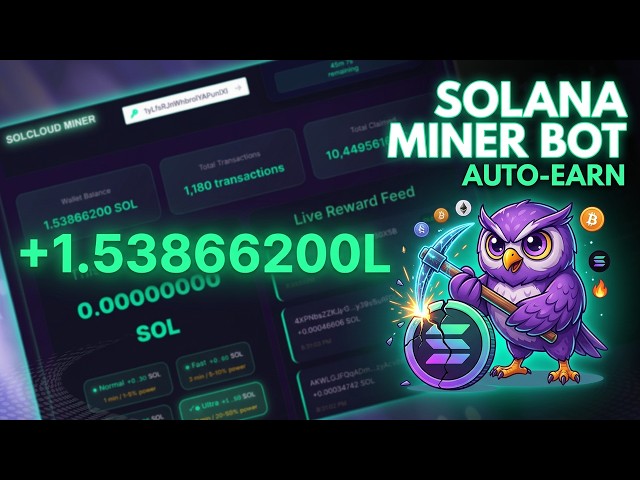 How to mine Solana tokens with Solana miner bot | Fast turorial