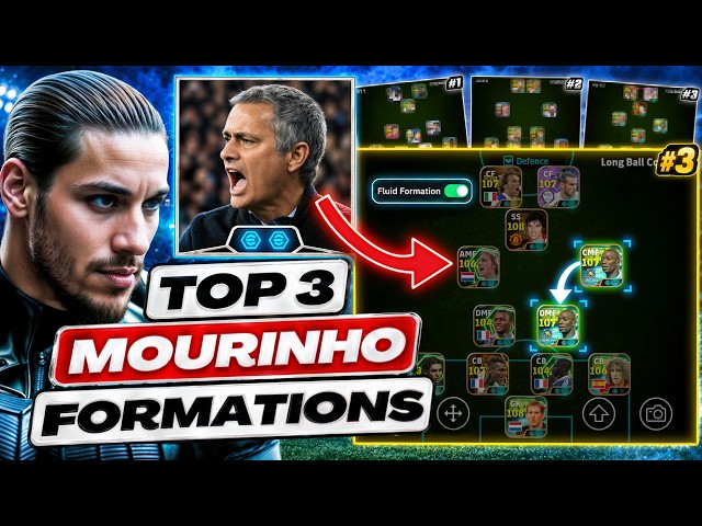 JOSÉ MOURINHO'S TOP 3 META LONG-BALL COUNTER FORMATIONS 🔥 | eFootball 27 Mobile