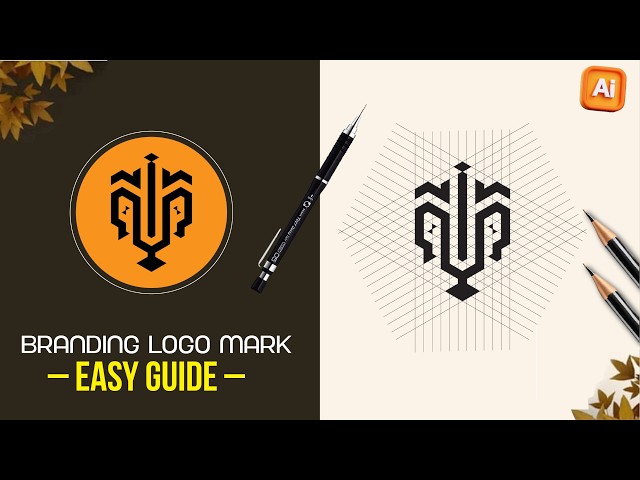 I Designed a Professional Logo Using Only Grids! 🔥 | Illustrator Tutorial