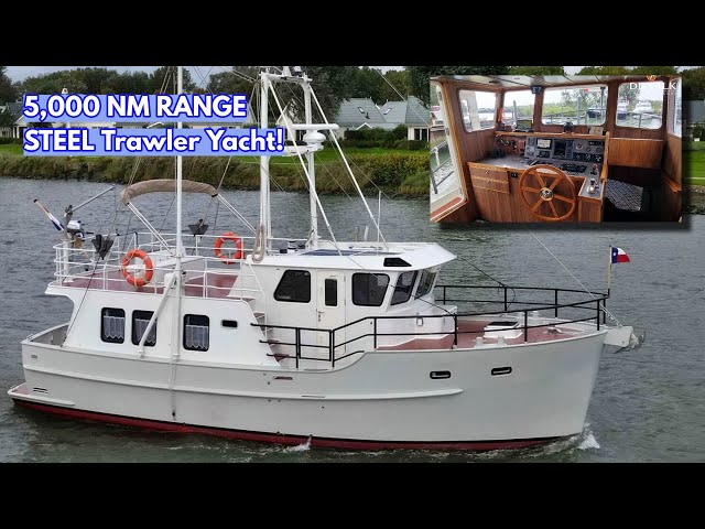 THIS Is Hull 1 €585K STEEL Trawler Yacht With A 5,000 NM Range!