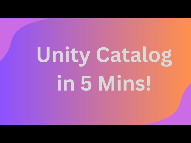 Databricks Unity Catalog Tutorial | Complete Data Governance & Security Basics