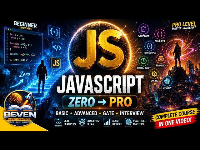 JavaScript Zero to Pro 🚀 | Complete Basic to Advanced Course | GATE & Interview Prep