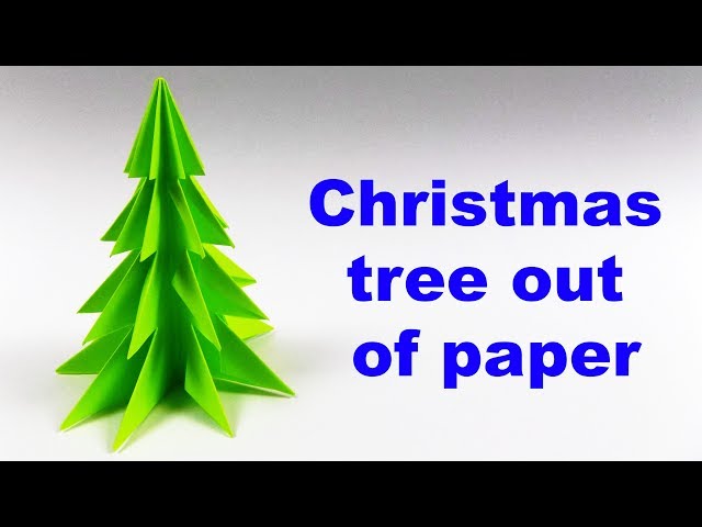 Christmas tree out of paper. How to make an easy origami christmas tree.