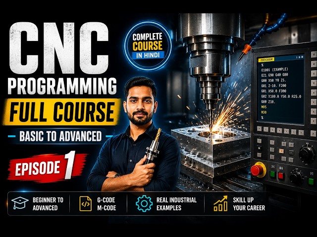 CNC Programming Full Course in Hindi | Basic to Advanced | Episode 1 | Complete Beginner Guide