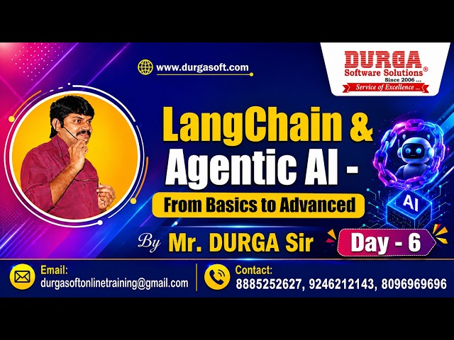 LangChain & Agentic AI - From Basics to Advanced tutorials || Day - 6 || by Mr. DURGA Sir